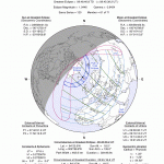 La traccia lasciata dall'ombra lunare sulla Terra (Nasa)